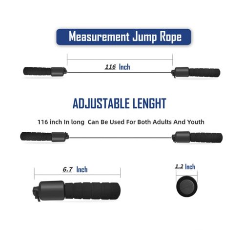 ShebSheb Fitness Jump Rope for Women, Men, and Kids, Tangle-Free with Counter and Reset, Skipping Rope with Foam Handles