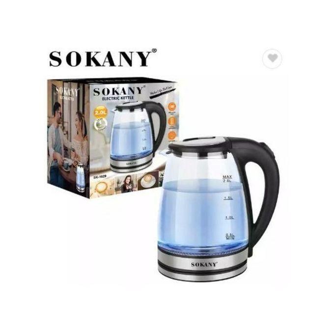 Sokany Automatic Electric Kettle/ Water Heating crystal Glass Body Jug -2 L
