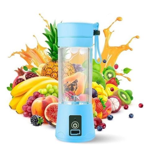Portable Blender - Compact and USB Rechargeable Personal Travel Blenders for Smoothies, Shakes and Ice - Mini Fruit Juice Mixing Shaker Bottle