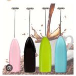 Hot Sale Mini Electric Whisk Mixer Stirrer Milk Frother/ Egg Beater, Mini Electric Whisk Mixer Stirrer Stainless Steel Stem Egg Beater For Coffee, (battery not included)MULTICOLOR