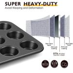 12-Cup Cupcake Non-stick Baking Pan Carbon Steel Muffin Tins Release Baking Pan