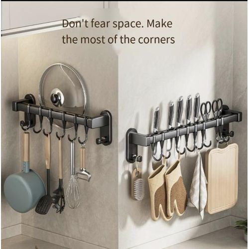 Knife rack with rod, chopstick storage rack, wall-mounted cutlery rack