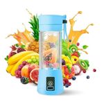 Portable Blender - Compact and USB Rechargeable Personal Travel Blenders for Smoothies, Shakes and Ice - Mini Fruit Juice Mixing Shaker Bottle
