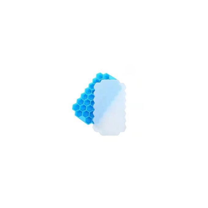 Creative 37-grid silicone honeycomb ice cube mold with lid