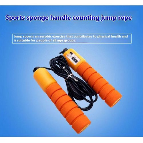 Adjustable jump rope with counter Orange