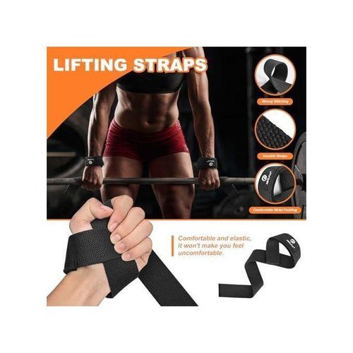 2PCS Weightlifting Straps Anti-Slip Silicone Lifting Wrist