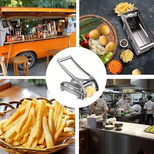 Beqqk 4in1 Vegetable Cutter, French Fries Cutter, Stainless Steel Fruit Cutter, Potato Chipper, Potato Slicer