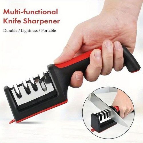 Knife Sharpener 4 Stages Professional Kitchen Sharpening Stone Tungsten Dia