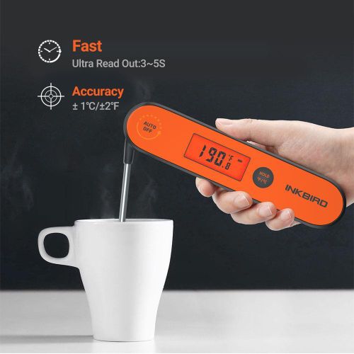 Inkbird Digital Instant Read Food Thermometer Meat Probe for Cooking Frying