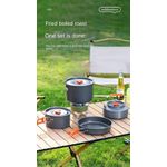Hot-selling four-piece aluminum alloy camping cookware set, outdoor cooking equipment set