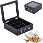 9 Grid Tea Bags Organizer Box Now Available In Black Or White