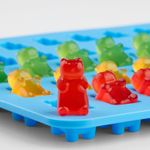 Gummy Bear Candy Molds Mini Size Silicone Molds For Hard Candy With 2 Droppers, Gummy, Caramels, Chocolate, Ganache, Ice Cubes, 4Packs, 200 Cavity