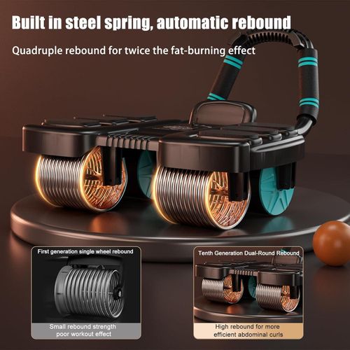 Abdominal muscle wheel roller with elbow support, automatic rebound elbow protection abdominal wheel