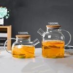 Glass Teapot With Infuser, Kettle For Stove Top, Clear Tea