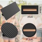 Cast Iron Hamburger Meat Press &amp; Cast Iron Bacon Press Wooden Handle Grill