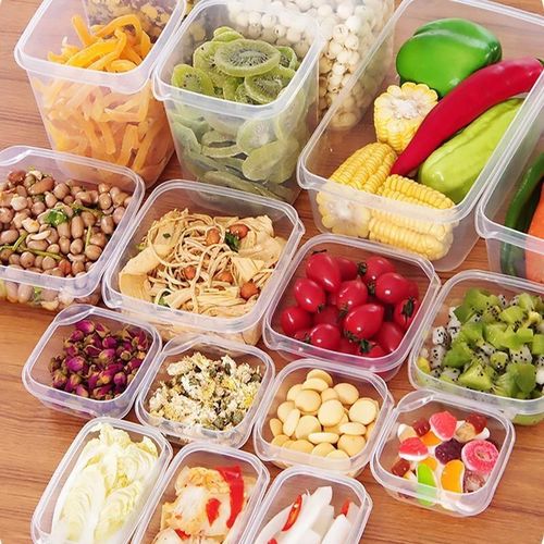 VIC 17Pcs/Set Preservation Box Plastic Lunch Box Refrigerator Packsaging Microwave