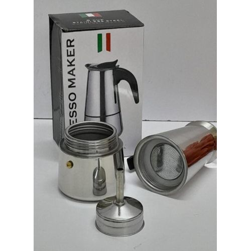 Stainless Steel Italian  Pot Espresso  Coffee Maker For 6 Cups