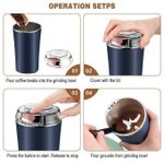 TIMBUTUS Electric Spice &amp; Coffee Grinder with 8-Blade, One-Touch Operation
