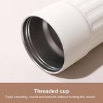 Coffee Cup with Temperature Display Thermal Mug, Leak-proof Lid Stainless Steel Reusable Insulated Vacuum Mug, Coffee 450ML