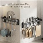 Knife rack with rod, chopstick storage rack, wall-mounted cutlery rack