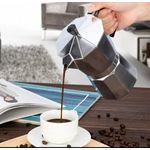 Premium Stainless Steel 600ml Coffee Maker Pot – Durable, Elegant, Easy Pour Design for Home &amp; Office Use – Silver Color – Perfect Brew Every Time