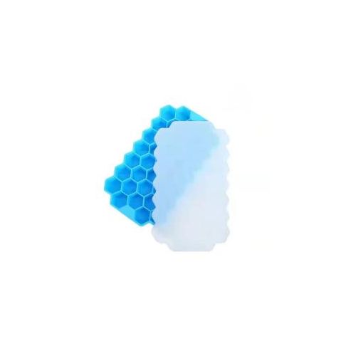 Creative 37-grid silicone honeycomb ice cube mold with lid