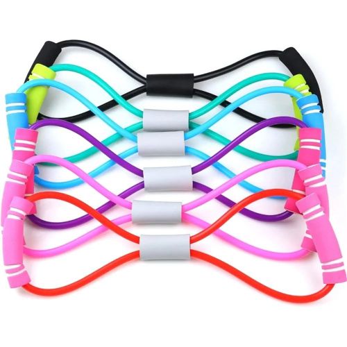 Fitness Pulling Rope Muscle Training Elastic Resistance Bands for Yoga Sports Exercise, Resistance Bands Set For Women &amp; Men Pilates Workout Elastic Exercise Bands