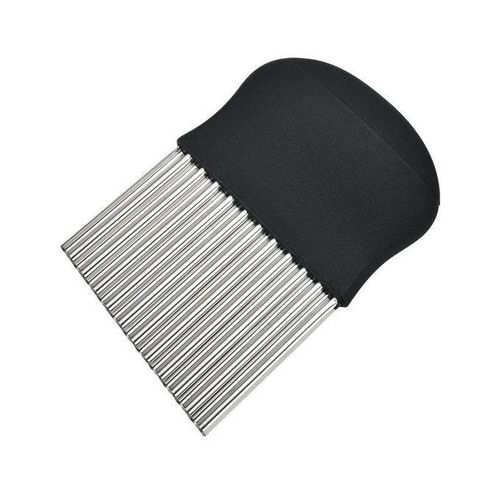 Stainless Steel Potato Chip Slicer Dough Vegetable Fruit Crinkle Wavy Kitchen Knife Cutter Chopper