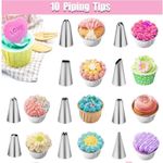 SXCHEN 40-Pack Cake Baking Pink Decorating Nozzle Set