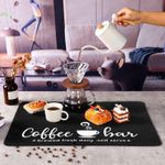 Flushrenic Coaster,Coffee mat,Coffee mat for countertop,Coffee placemats,Hide Stain Rubber Backed Absorbent Dish Drying Mat