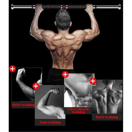 Adjustable Steel Door Horizontal Chin Pull Up Bars Gym Workout Training Sport Fitness Equipments Bar, 60-100cm Professional door Wall Mounted Indoor Doorway Weight Loss gymnastics