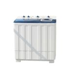 Vision Plus 12KG Twin Tub Top Load Washing Machine – Turbo Dry, Rodent Protection, Washes Duvets &amp; Blankets, Low Power, White &amp; Blue (2YRS WRTY)