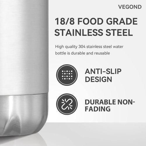 KnMn 500ml Stainless Steel Water Bottles For Hot and Cold Water