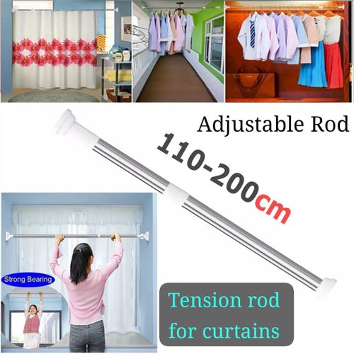 Clothes Hanger, retractable  rod, curtain steel rod, adjustable clothes/Curtain rod, kitchen adjustable rod, Hanger, shower curtain rod, expandable curtain rod,