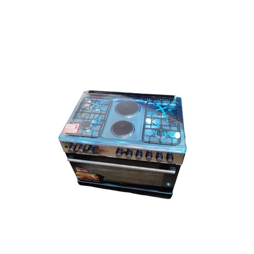 Roch 60×90  Cooker 4 Gas + 2 Electric Plates, Electric Oven