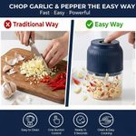 Mini Electric Garlic Chopper Stainless steel  Perfect For Carrots Chili Peppers And Tomatoes Large Capacity
