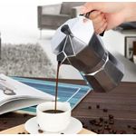 Coffee Maker Pot Stainless Steel 600ml Durable Portable Coffee Brewing Pot for Home, Office, Travel, Easy Pour Spout &amp; Heat-Resistant Handle