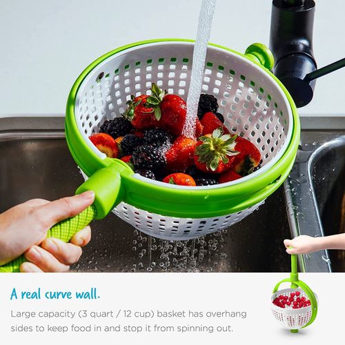 Salad Spin Dryer Kitchen Vegetable Washer Centrifugal Drain Basket