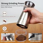 Stainless Steel Electric Coffee Grinder – 5-Speed Adjustable Bean &amp; Spice Mill
