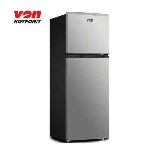 VON VART-19DHS Double Door Fridge 136L - Silver (1YR WRTY)