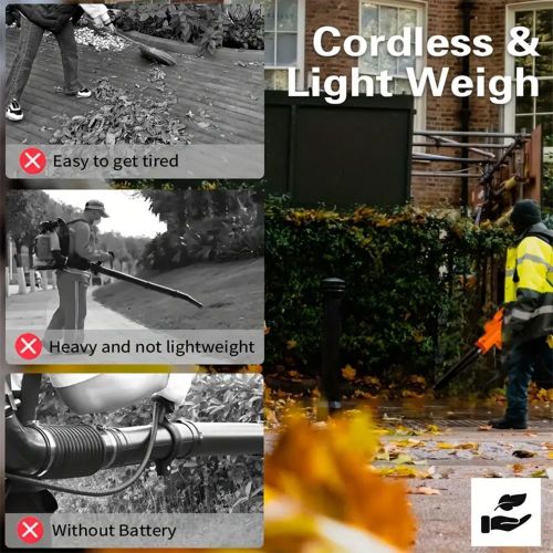Mythco Cordless 2-in-1 Leaf Blower &amp; Vacuum Cleaner with Strong Suction, Air Duster &amp; Inflator/Deflator – Lightweight, Rechargeable for Home, Car &amp; Outdoor Use