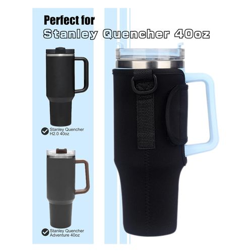 Water Bottle Carrier Bag Compatible With Stanley 40oz Tumbler (black)