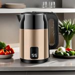 3L Electric Kettle Water Heater Coffee 1500W Fast Heating Golden , Boiling Dry Protection 100% True Boiling