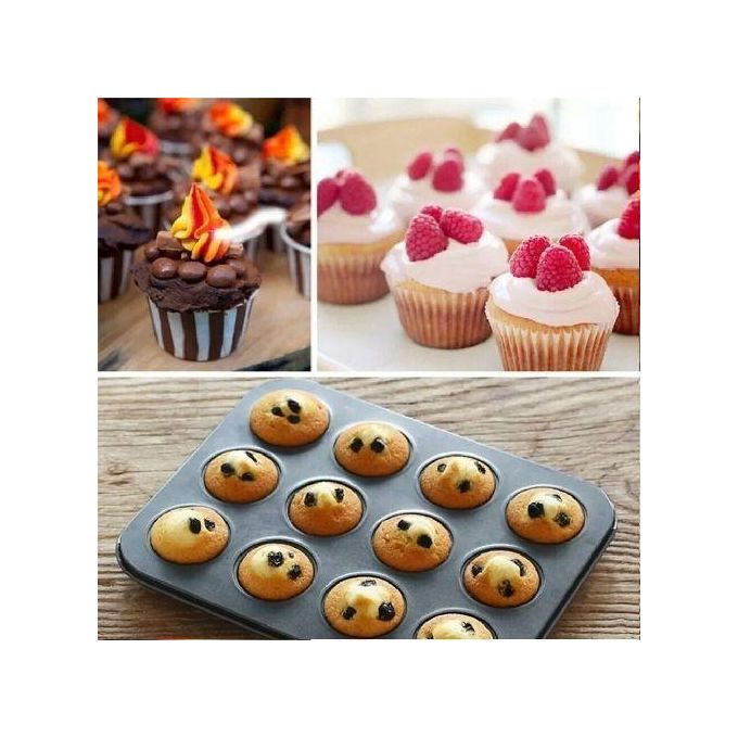 12-Hole Non-Stick Muffin / Cupcake ,Baking Oven Tray /Pan