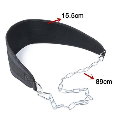 Dipping Pull Up Weight Belt With Chain Gym Fitness Dip Ups Back Waist