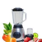 2-in-1 Blender &amp; Grinder – 350W, Stainless Steel Base, Glass Jar