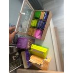 Wooden Tea Box Tea Bag Holder Tea Storage Box 6 Compartments Jewelry Case Tea Storage Organizer Tea Bag Box Tea Bag Organizer