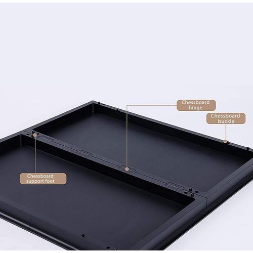 Folding Chess Board Set Gold Silver Travel Chess Board Game Sets Portable Beginner Chess Set Plastic for Children Adult Party