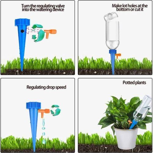 20 Pack Auto Drippers Self Plant Watering Spikes Automatic Adjustable Control Valve Switch Design