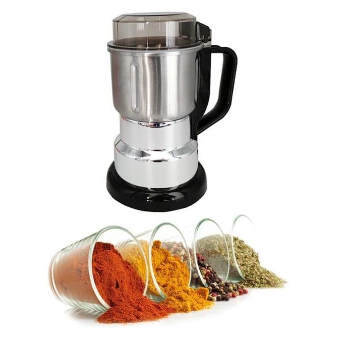 Spice &amp; Coffee Electric Grinder – Powerful Stainless Steel Bean, Nut, and Seed Grinding Machine with High-Speed Blades for Fine, Fresh Aromatic Results